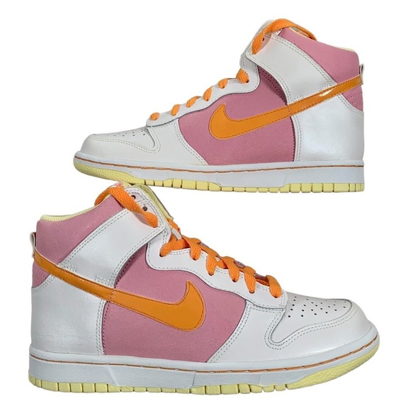 Vintage Nike Dunk High Easter Egg Melon Perfect Pink Lemon 2009 Sneakers Size 6Y
